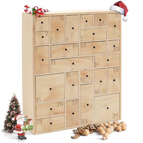 Hyggehaus Diy Advent Calendar Reusable Calendar Fully Assembled in Gift Box