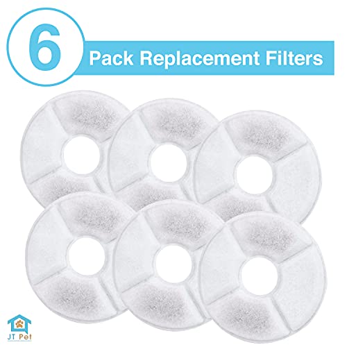 Jt Pet Fountain Water Bowl Carbon Filters Pack of 6 Improve Pet Drinking Water
