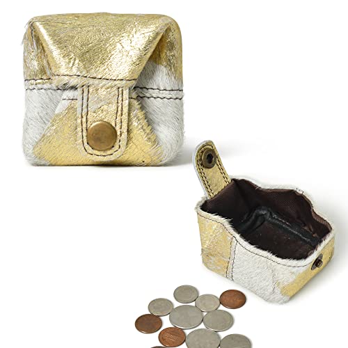 Leather Coin Pouch Change Holder Mini Pocket Wallet for Men Women