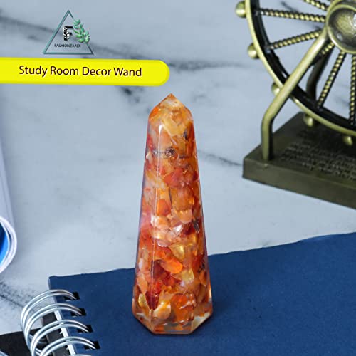 Carnelian Crystal Points Orgonite Energy Wand