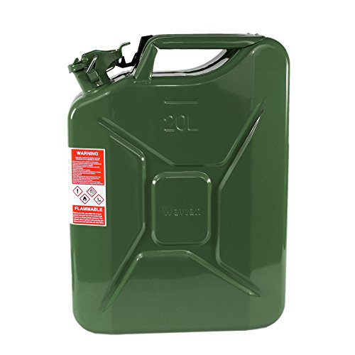 Wavian USA JC0020KVS Green Authentic NATO Jerry Fuel Can 20 Liter