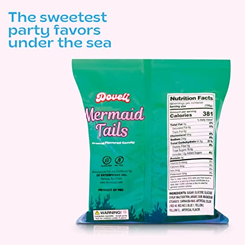Doveli Mermaid Tail Candy 22 Lb Bag Pressed Flavored Candy Party Decorations