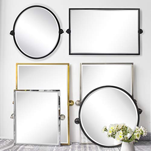 TEHOME Gold Metal Framed Recessed Bathroom Medicine Cabinet with Mirror Rectangle Tilting Beveled Vanity Mirrors for Wall 16 x 24 inches