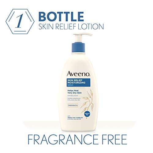 Aveeno Skin Relief Fragrance Free Moisturizing Lotion Sensitive Skin 18 Fl Oz