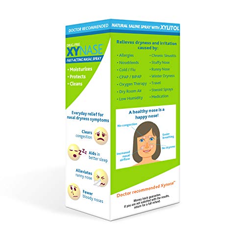 Xynase Natural Saline Nasal Spray With Xylitol Safe for Children