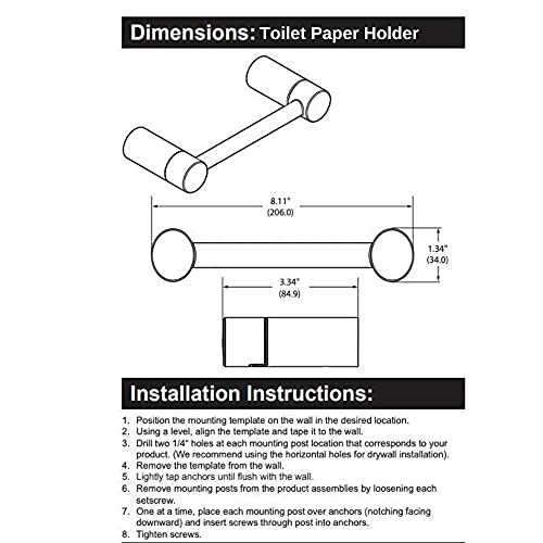 Matte Black Pivot Toilet Paper Holder for Bathroom, Wall Mount Toilet Roll Dispenser