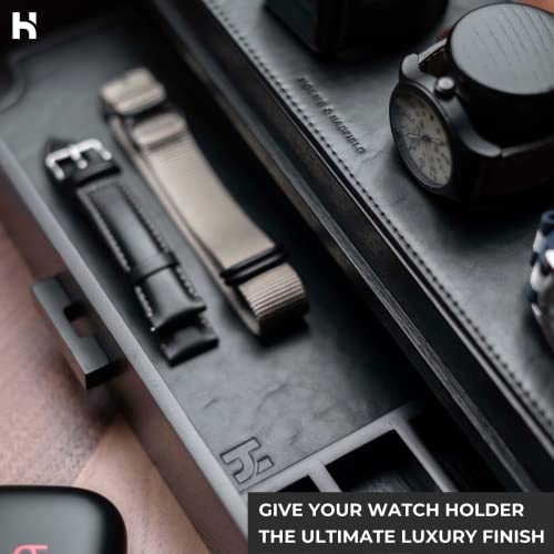 Watch Case Vegan Leather Padding - Black - Watch Display Case Padding and Drawer Insert - Padding Accessory Only (Watch Box Not Included)