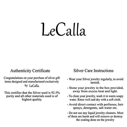 Lecalla 925 Sterling Silver Jewelry Love Theme Hoop Earrings for Women