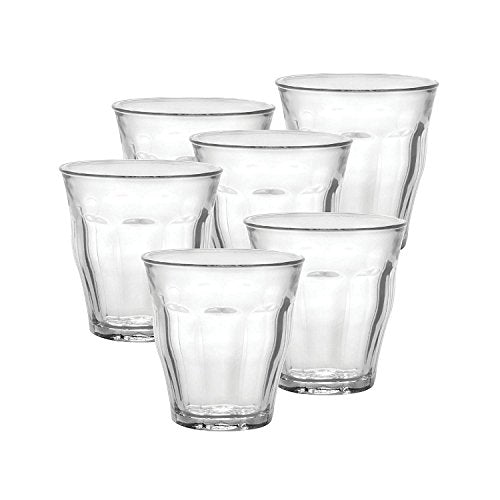 Duralex, Clear 25 Cl Picardie Tumbler 6 Pack Glass 8 to 3.4 Ounce