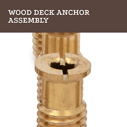 Wood Grip 10pack Mb1 Brass Anchor Head Screw Bolt for Concrete