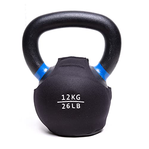SPECIFIC TO KETTLEBELL KINGS PRODUCTS - Powder Coat Kettlebell Wrap - KG - Floor Protector Kettlebell Cover With 3mm Neoprene Sleeve for Gym or Home Fitness Kettlebell Protection (18KG)