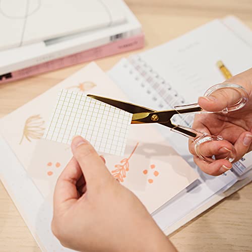 Gold Scissors for Desk - Aesthetic Desk Decor - Office Scissors - Clear Cute Scissors Supplies - Desk Scissors for Office  Pretty & Fancy