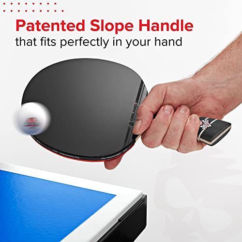 AirBlades The Peace Maker ALC - Professional Ping Pong Paddle - Carbon Fiber Table Tennis Racket Producing Maximum Spin & Control for All Levels - Hard Carry Case & Ergonomic Handle.