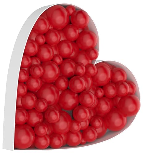 32 Inch Heart Decor Frame With Red Balloons Romantic Valentines & Anniversary