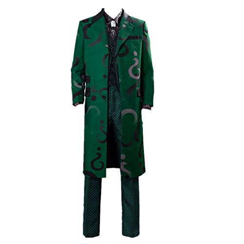 The Riddler Edward Nygma Cosplay Costume Green Halloween Super villain