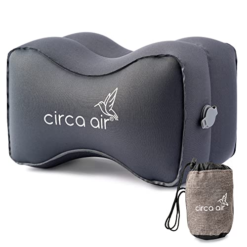 Circa Air Inflatable Knee Pillow for Side Sleepers, Leg Pillows for Sleeping for Back Pain, Pillow Between Legs for Sleeping, Between Knees Pillow for Hip and Thigh Sleep Support, Travel Knee Pillows