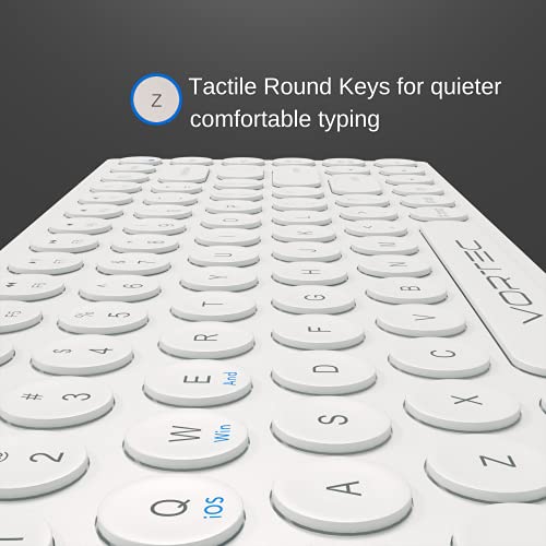 Teclado Bluetooth Streamlined Compact Multi Device Keyboard de Vortec