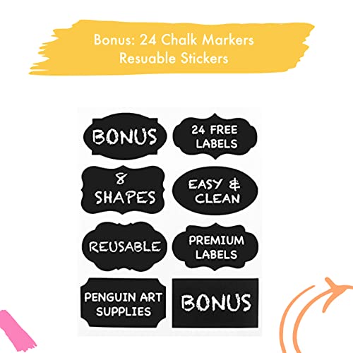 PENGUIN ART SUPPLIES Liquid Chalk Markers Set of 12 Metallic