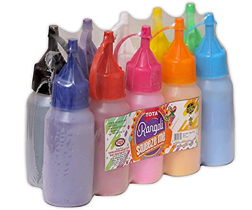 Tota Rangoli Colour Powder Bottles Kolam Rangoli Powder for Rangoli Multi Colour