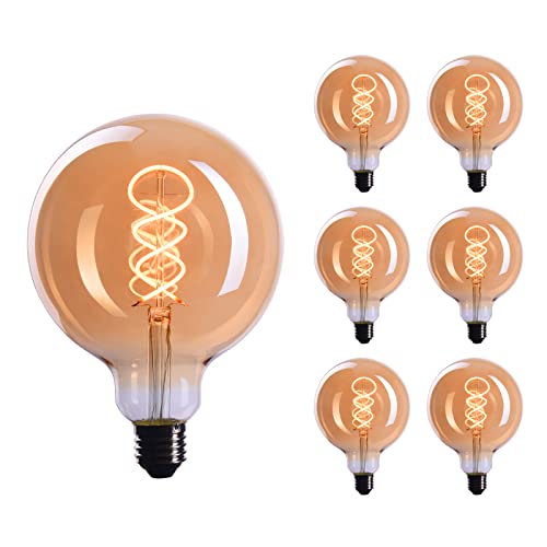 Crown Led 6x Edison Light Bulbs E26 Base Dimmable Incandescent Bulbs