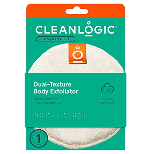 Cleanlogic Dual Texture Body Exfoliator Certified Organic 1 Each Pack of 6