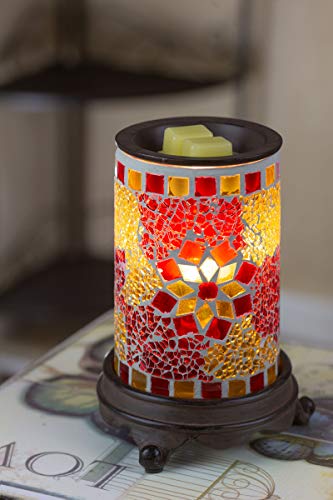 VP Home Wall Plug-in Wax Warmer for Scented Wax Mosaic Glass Ruby and
