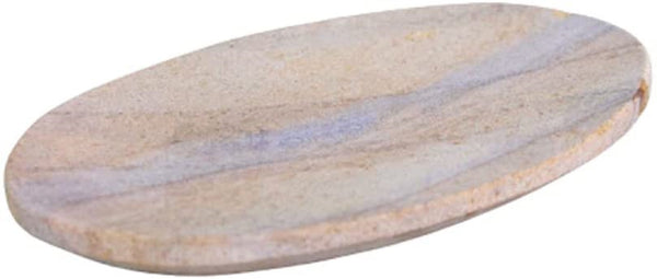 Soap Holder Made of Natural Rainbow Stone