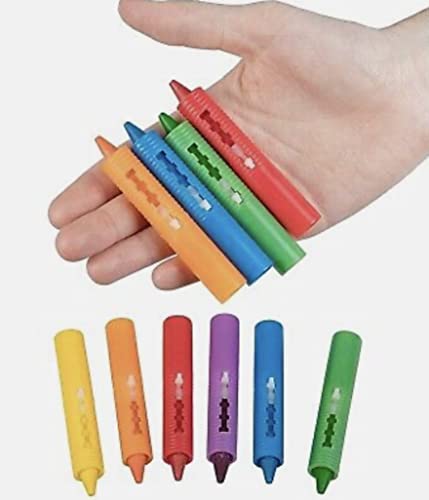 123 Baby Play Tec Bath Crayons for Draw Develop Creativity Imagination 6 Pack