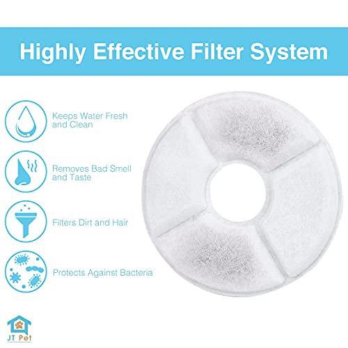 JT Pet Fountain Replacement Carbon Filters Pack of 6 Improve pet drinking water