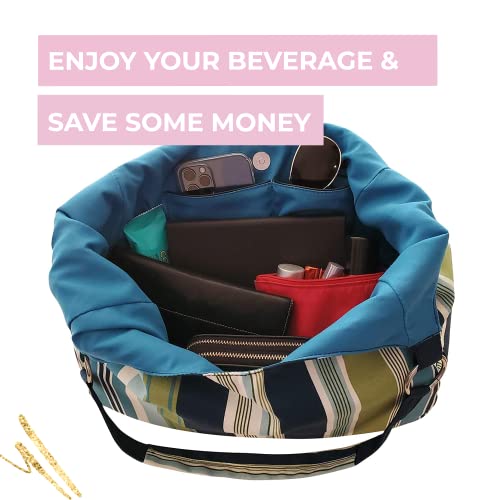 Portovino Swankey Tiki Beverage Wine Tote With Hidden Insulated Flask