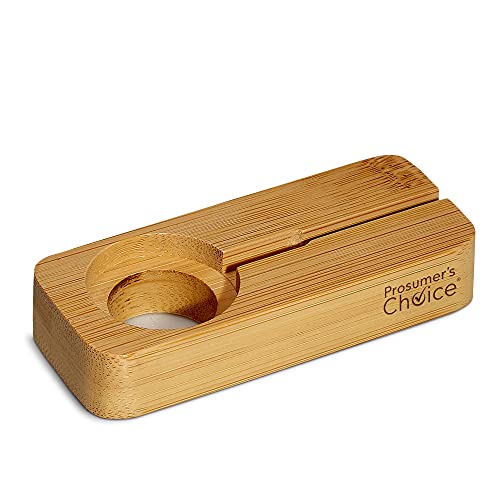 Prosumer's Choice Bamboo Charging Stand Dock Holder for Apple Watch Adapters