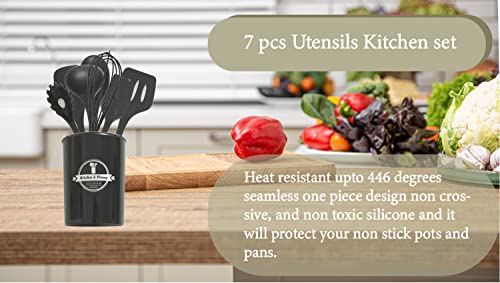 BCHEF 10 Pcs Silicone Utensils Set Heat Resistant spatula holder
