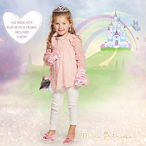 Mini Princess Dress Up Set for Girls Toddler Dress Up Clothes Shoes Jewelry