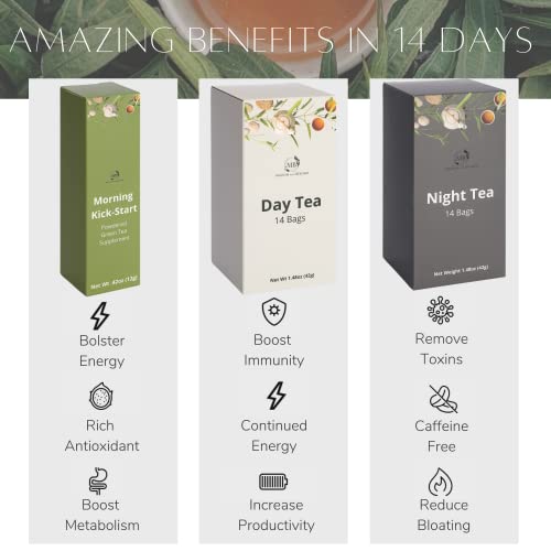 14 Day Detox Tea for Body Cleanse Day & Night Detox Tea Bags