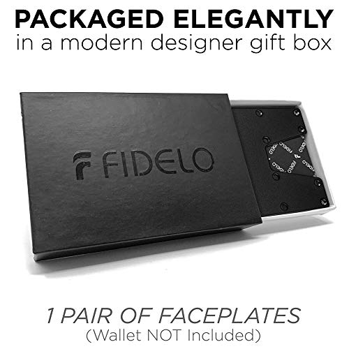 Fidelo Minimalist Wallet Faceplates Made of 7075 Aluminum Black