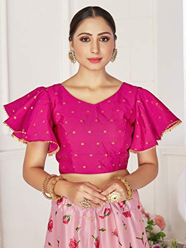 Women's Readymade Blouse For Sarees Indian Designer Cotton Silk