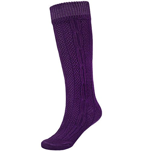 Traditional bavarian Lederhosen socks purple size 41