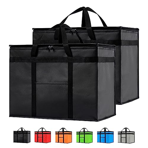 Nz Home XLarge Plus Insulated Cooler Bag for Food Delivery & Grocery Top Black