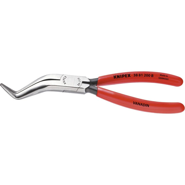 KNIPEX 38 81 200 B Tools Long Nose Pliers Without Cutter Double Angled 3881200B