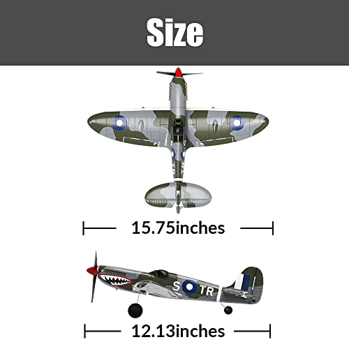 Top Race 4 Channel Remote Control Airplane Spitfire Shark Mouth TR-S55