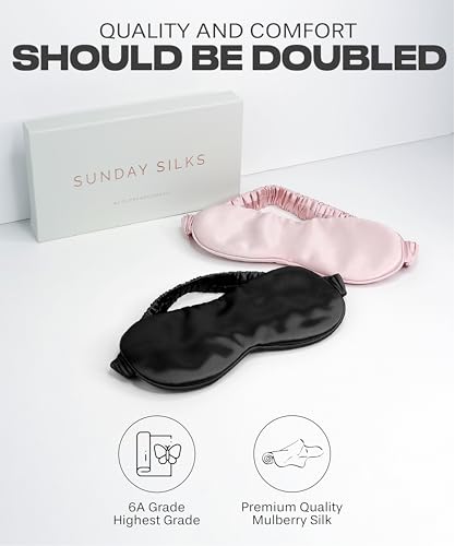 Silk Sleep Mask Weighted Eye Covers Color Midnight Blue &amp Nude Champagne