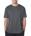 UltraClub Men's Cool & Dry Sport Performance Interlock T-Shirt M CHARCOAL