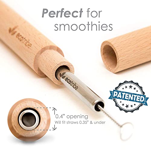 Reusable Metal Stainless Steel Straws 2 Travel Reusable Straws 1 Wooden Case