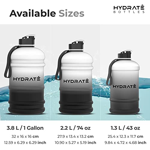 Hydrate XLarge Jug Half Gallon Water Bottle Mono 74 Oz Water Bottle