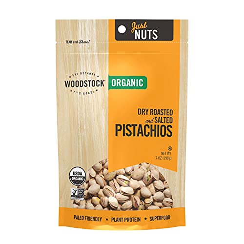 Woodstock Dry Roasted & Salted Pistachios, 7-ounce Bags (Pack of 8)8