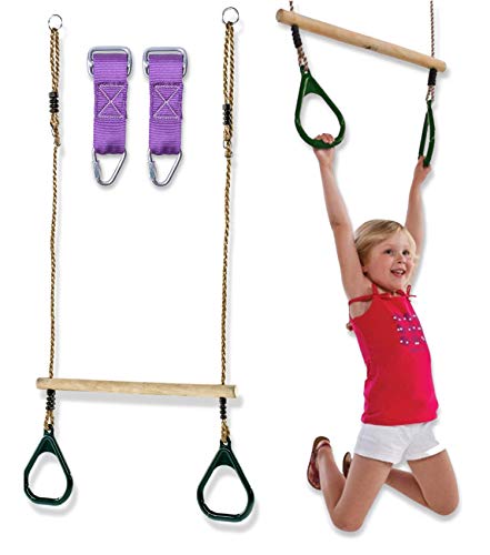 Trailblaze Trapeze Bar Gym Rings Outdoor Playground Accessories for Kids