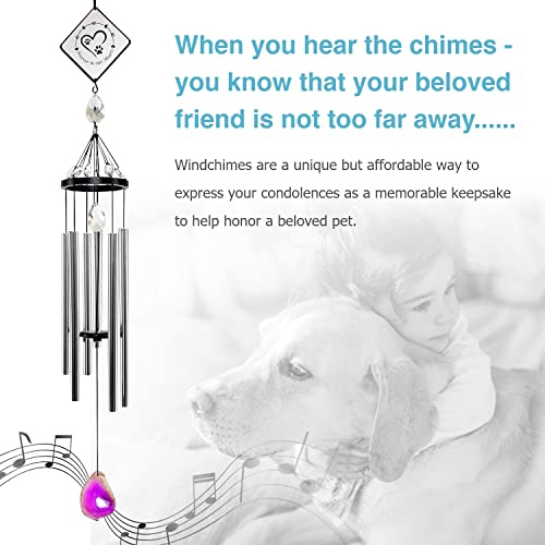 Just Fur Them Dog Memorial Wind Chimes Dog or Cat Pet Sympathy Loss of Pet