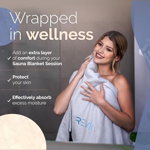 REVIIV Sauna Bamboo Cotton Sauna Towel Kit Hygienic Barrier for Infrared Blanket