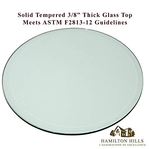Hamilton Hills 20 Inch Round Mirror Polished 3/8 Inch Thick Bevel Transparent