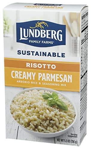 Lundberg Family Farms - Traditional Italian Risotto, Creamy Parmesan, Convenient Side Dish, 20 Minute Cook Time, Pantry Staple, Sustainably Farmed, Gluten-Free, (5.5 oz, 1-Pack)